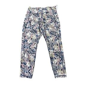 Tahari Women's Stretch Floral Legging Pant 2X Sporty Activewear Botanical NEW